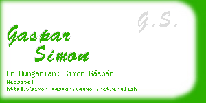 gaspar simon business card